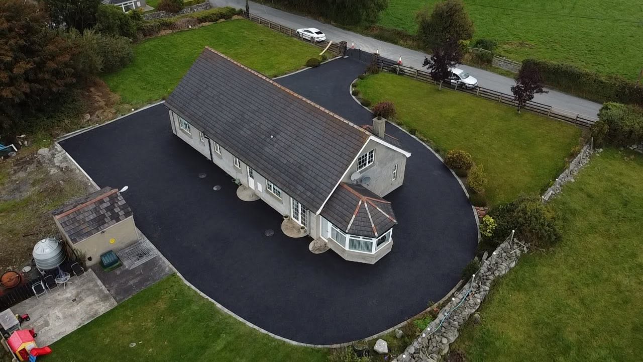 Completed tarmac surface with clean, even edges