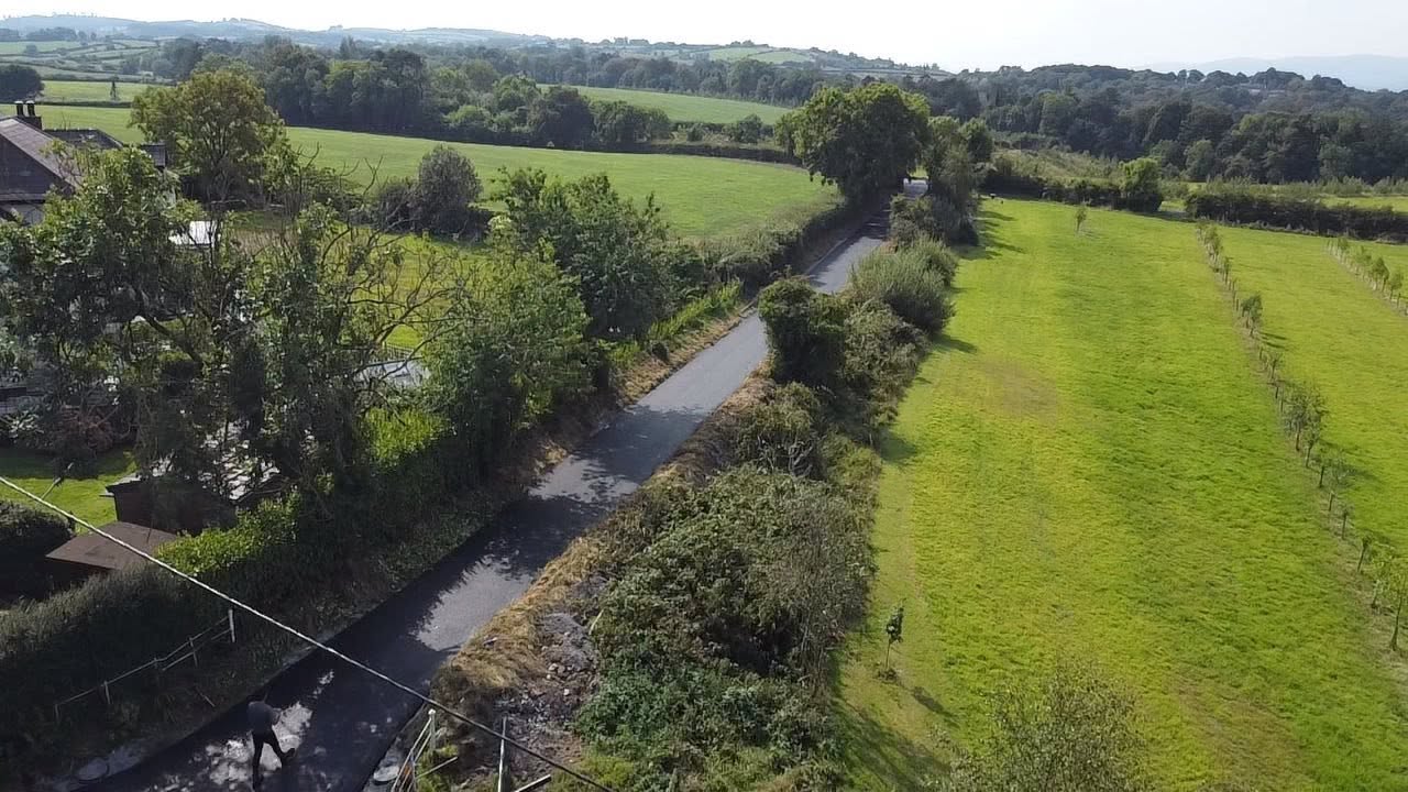 Road resurfacing work in progress